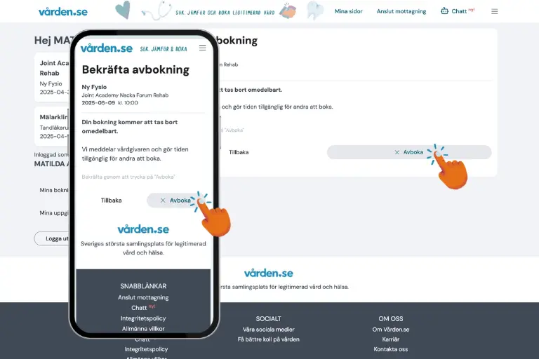 avboka via mina sidor
