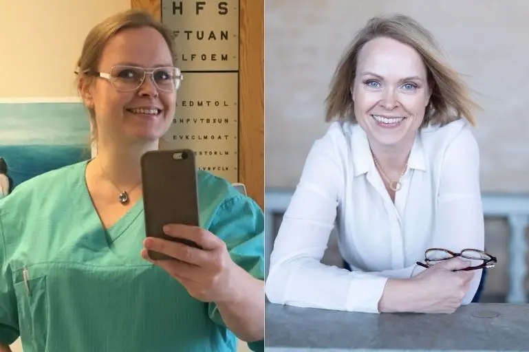Dr Alette före och efter